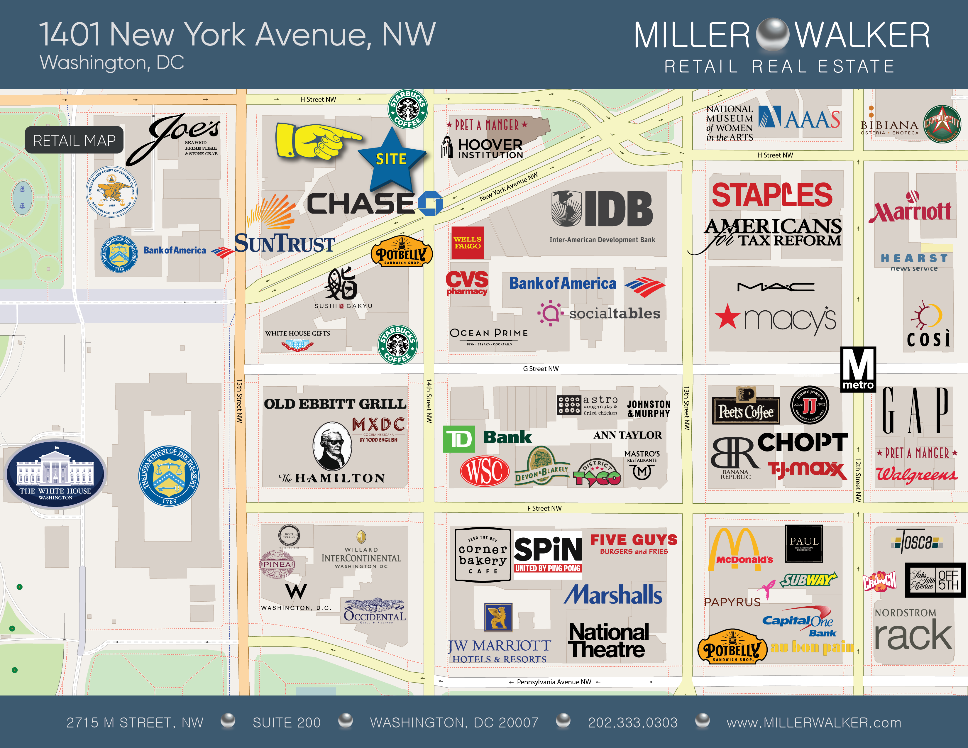 1401 New York Avenue Retail and fitness space for lease retail map