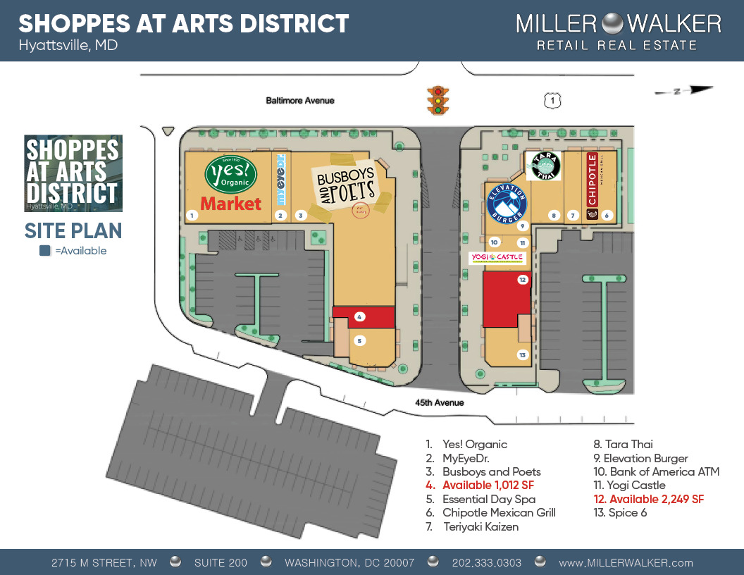 site plan retail space for lease in hyattsville maryland