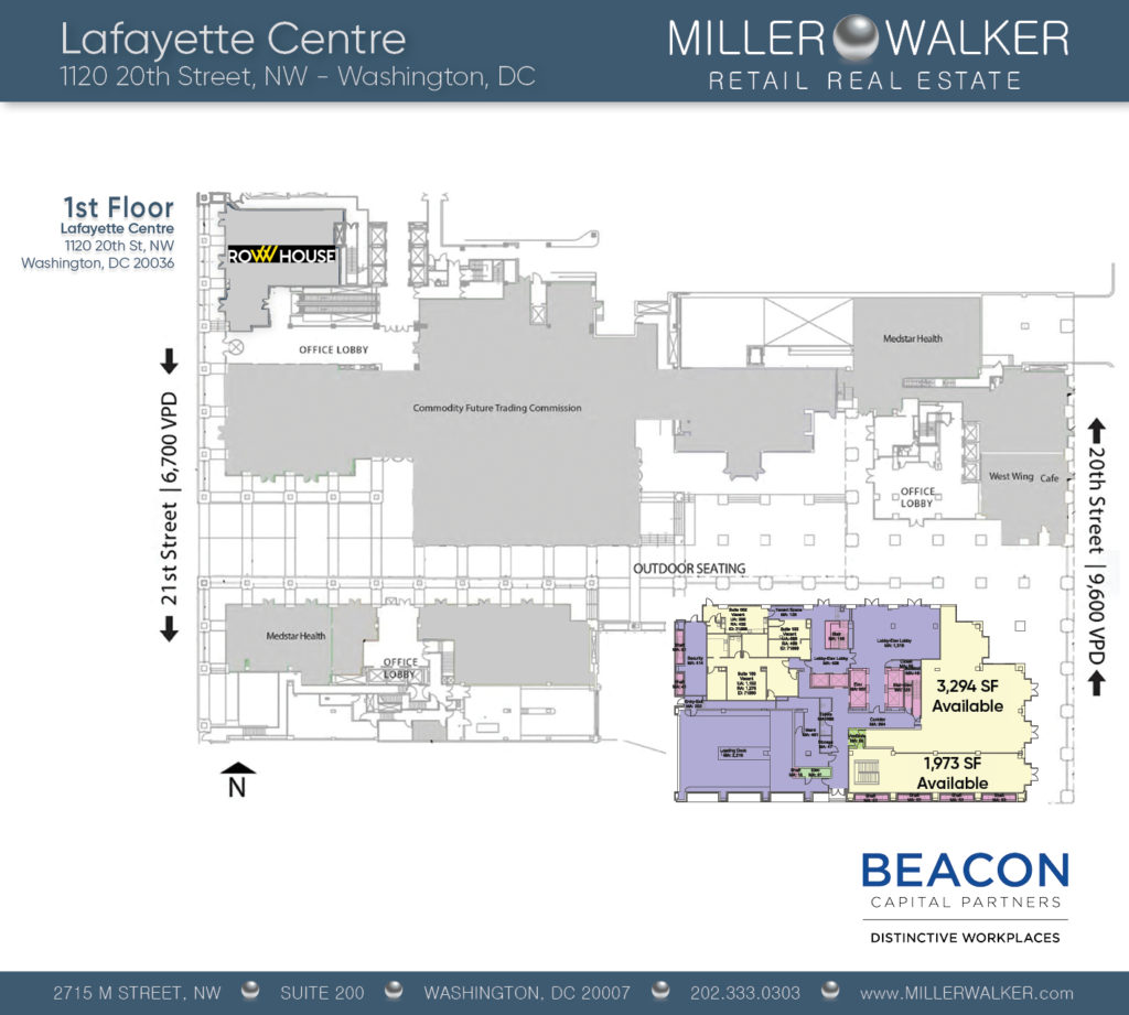 1120 20th street lafayette centre and medstar building floor plan available space for lease for a retail or service space rowhouse dc gym logo