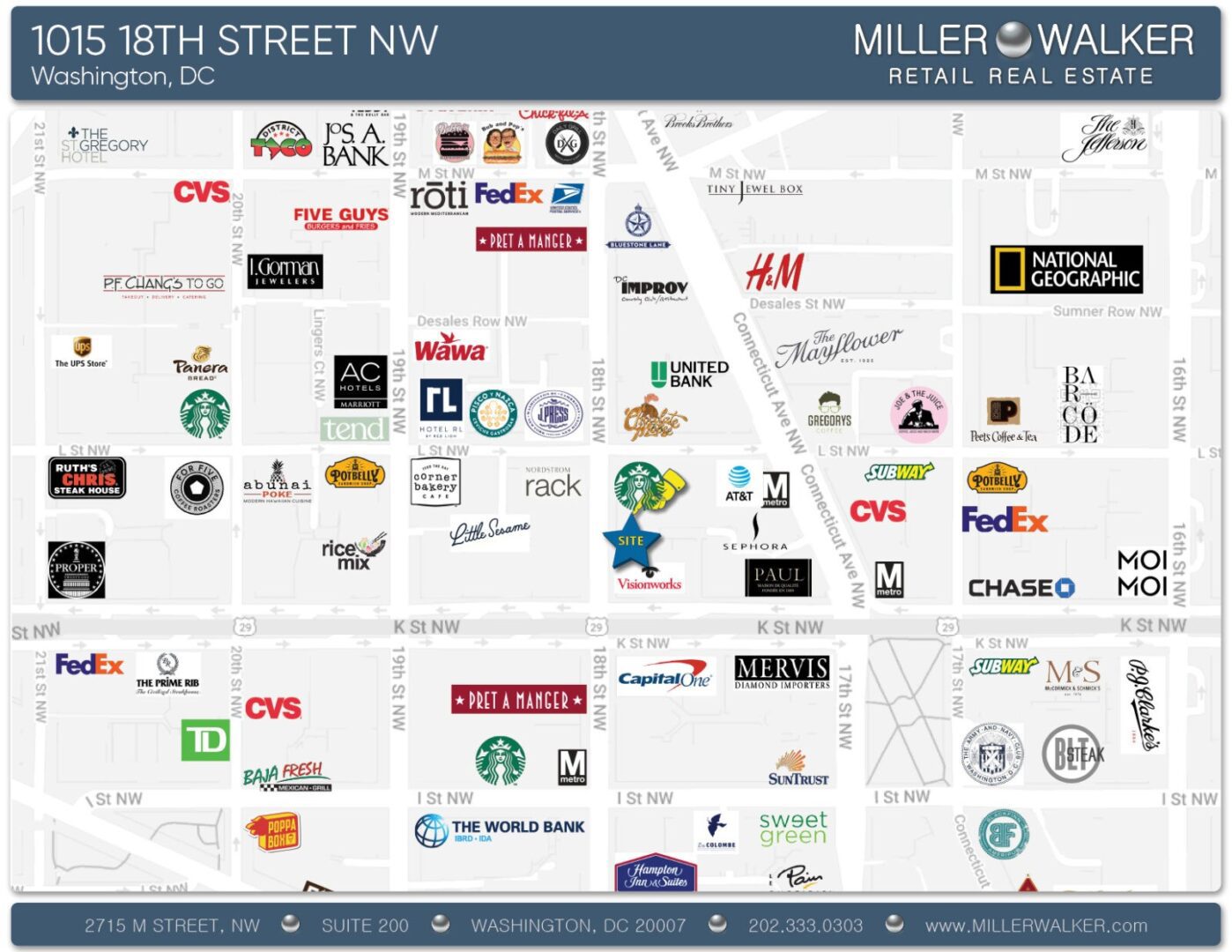 “1015 18th street nw retail map nearby stores