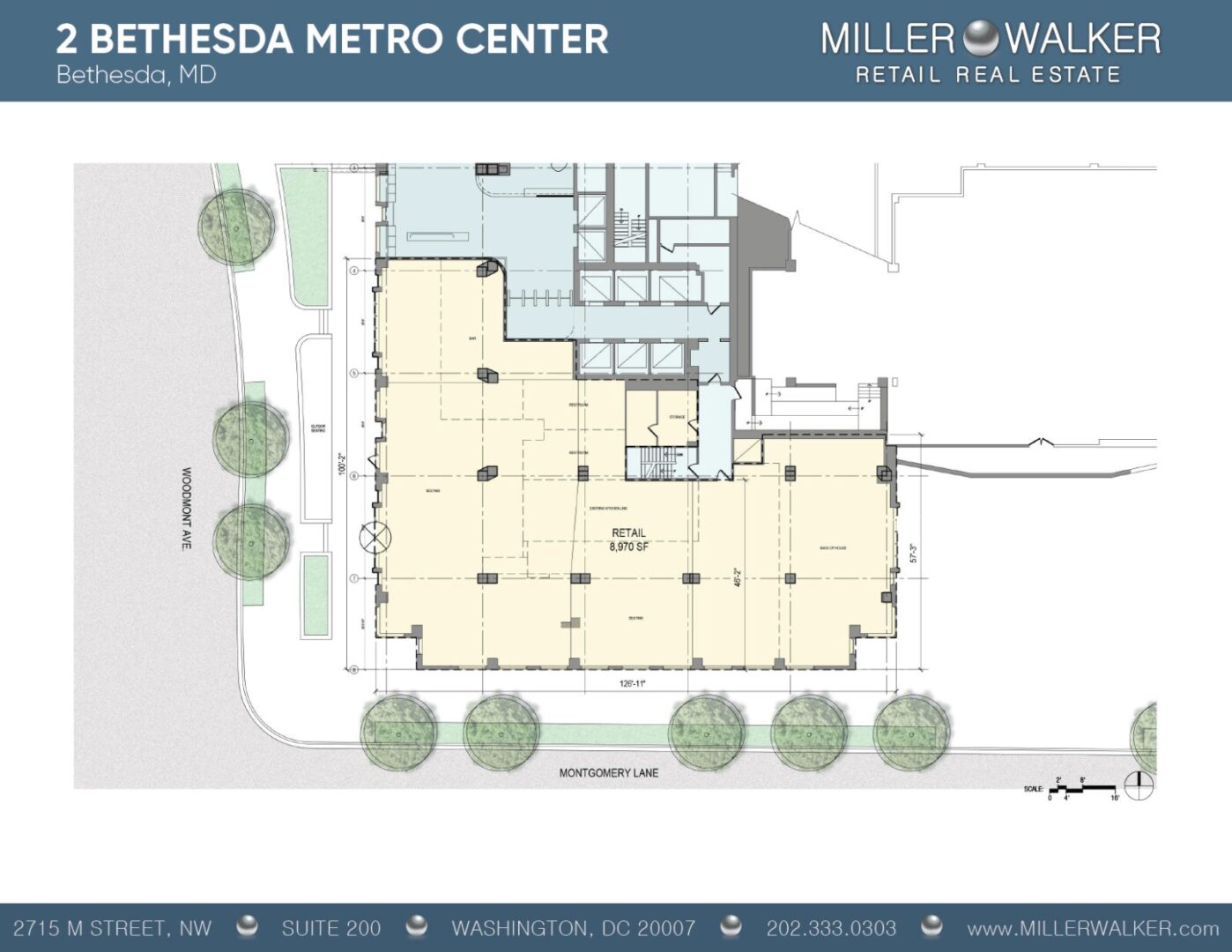 2 Bethesda maryland Retail space lease floor plans