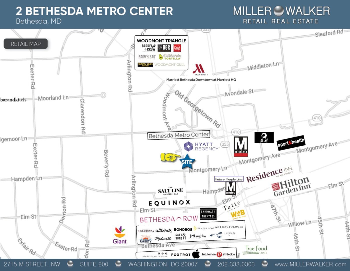 second generation retail space 2 bethesda retail map
