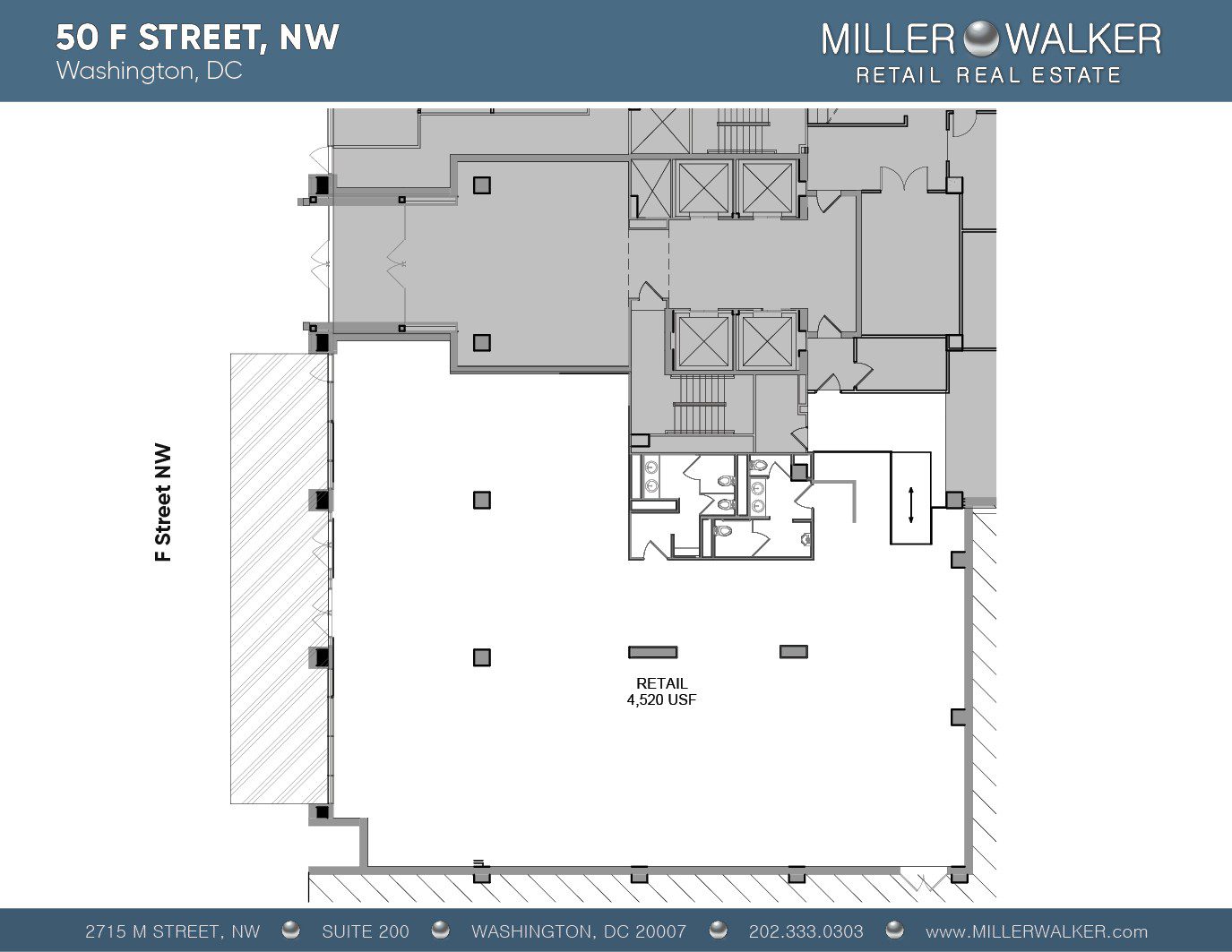 50 F Street nw capital hill retail space floor plans