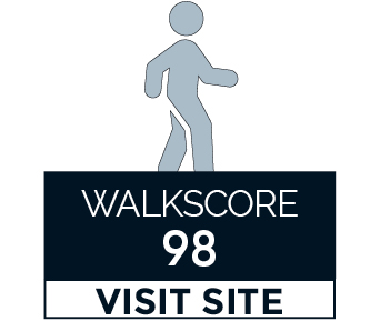 Walk Score 98 icon for 2001 M Street NW retail space in Washington DC.