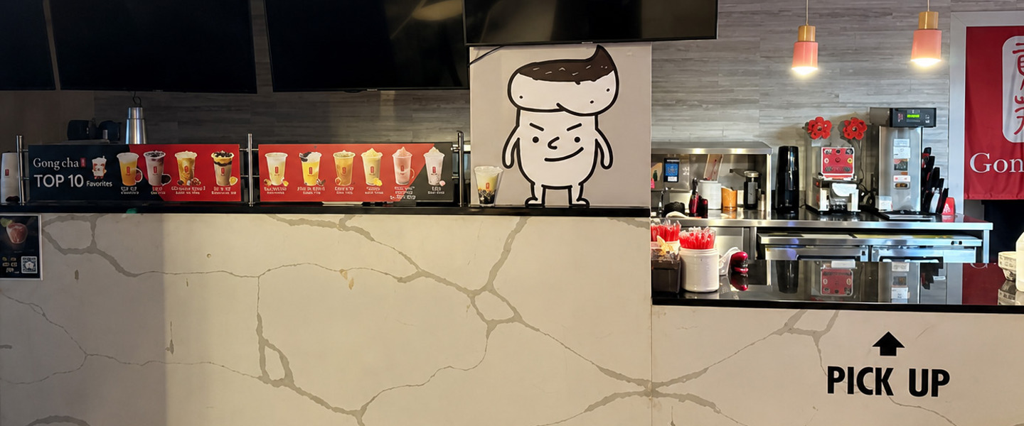 Interior counter area in the second-generation café space at 1901 Pennsylvania Avenue NW